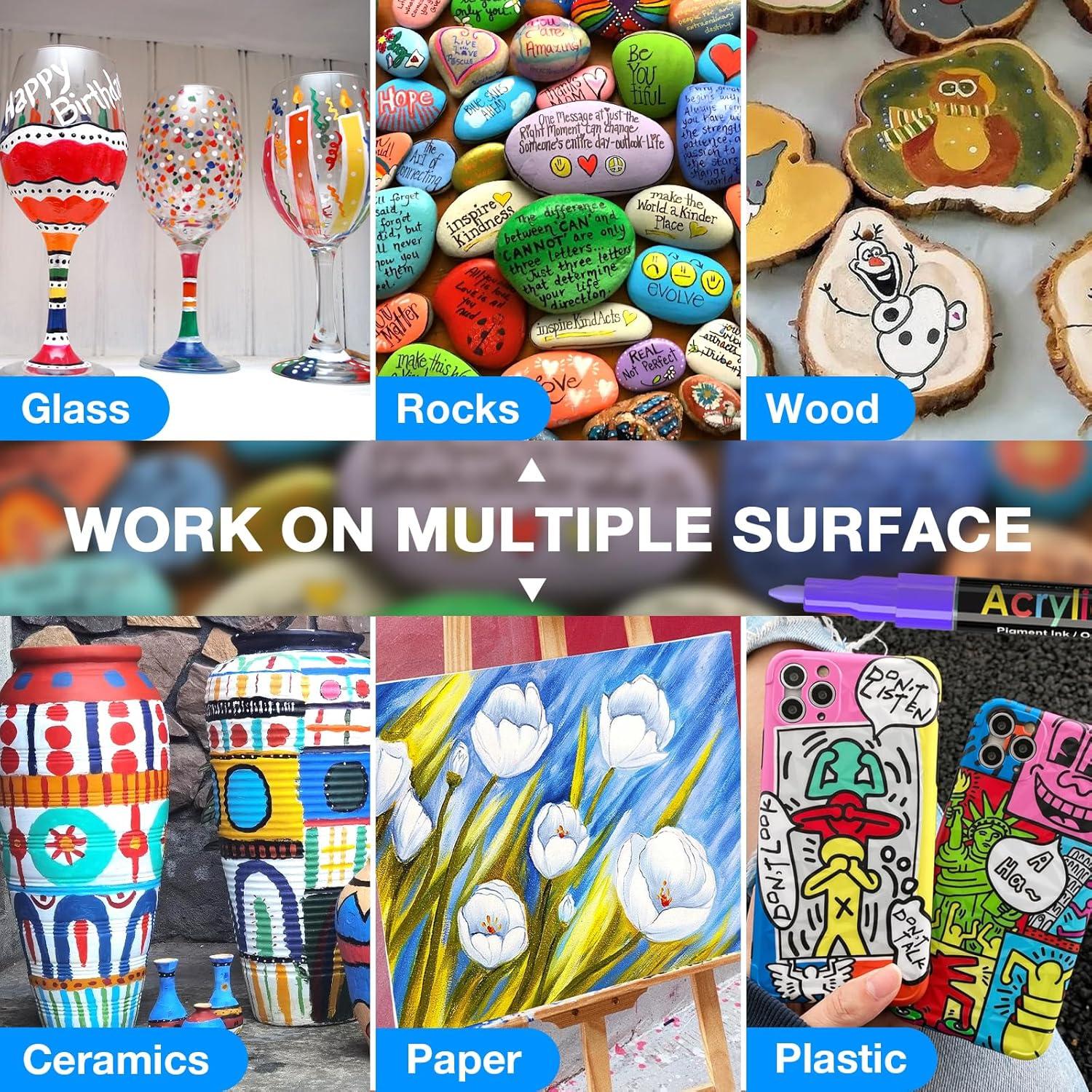 Juego de 18 Marcadores Acrílicos JR.WHITE Punta Fina