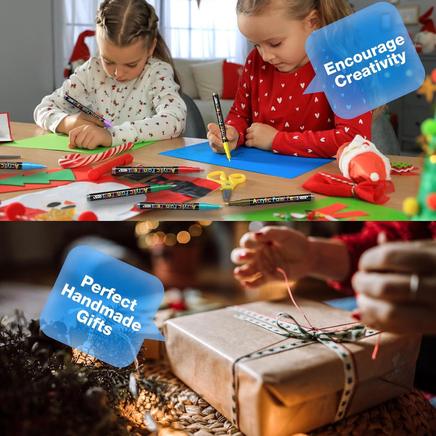 Juego de 18 Marcadores Acrílicos JR.WHITE Punta Fina