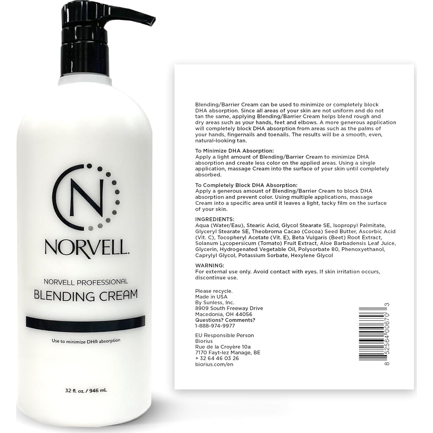 Crema Barrera Norvell Pro Blending 946 ml - Protector Pre Bronceado