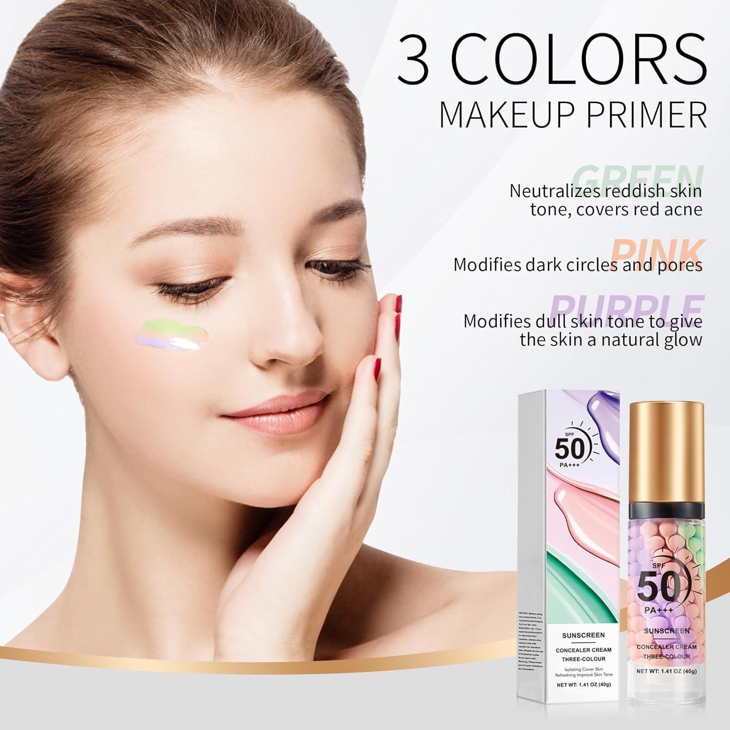 Primer Corrector de Color 3 en 1 AOAZXBB SPF 50 Hidratante