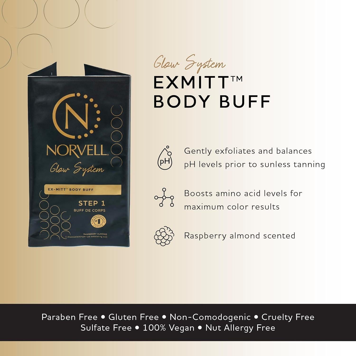 Mitón Exfoliante Desechable Norvell eXmitt para Autobronceador