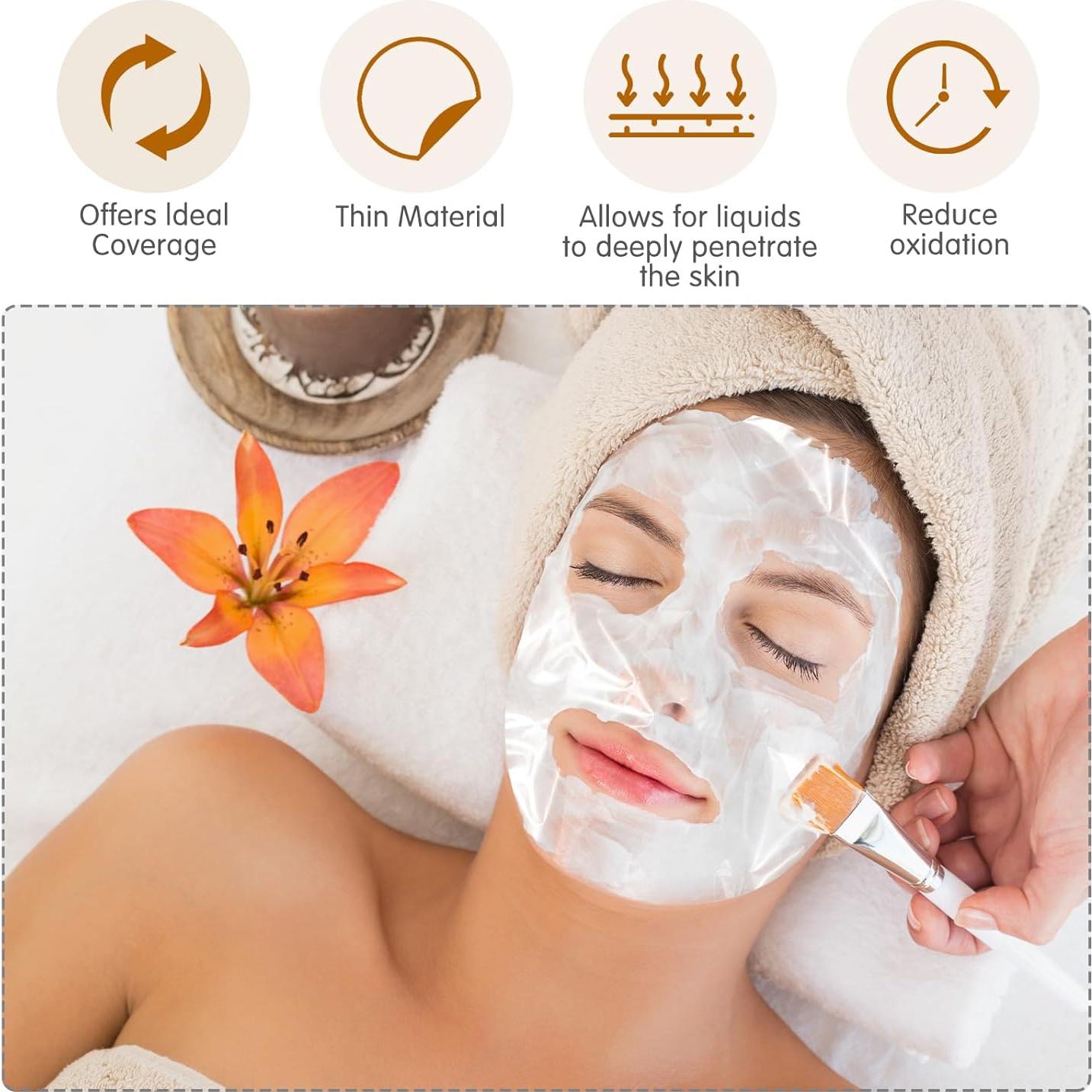 200 Hojas Máscara Facial Desechable Ptwola Hidratante 26x25cm