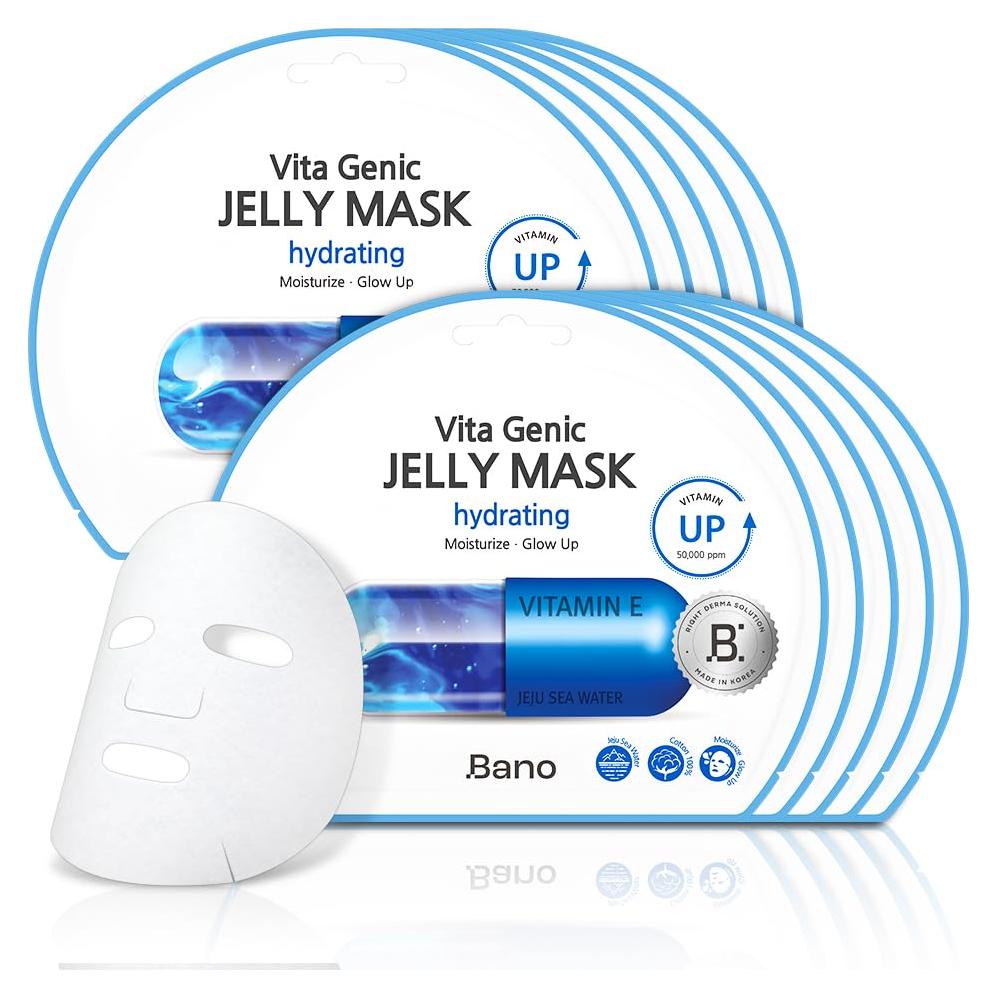 Mascarilla Hidratante de Gel BANO 10 Piezas - Reafirmante Piel Sensible