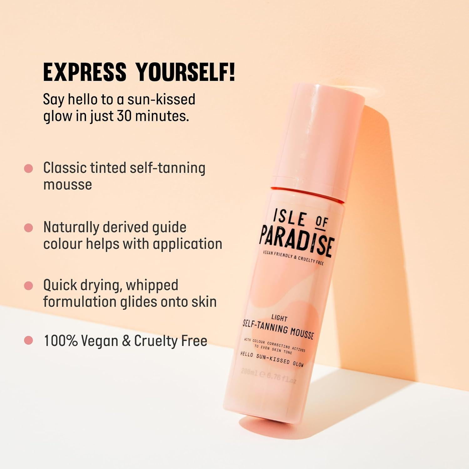 Mousse Autobronceadora Isle of Paradise 199.5 ml - Vegana y Sin Rayas