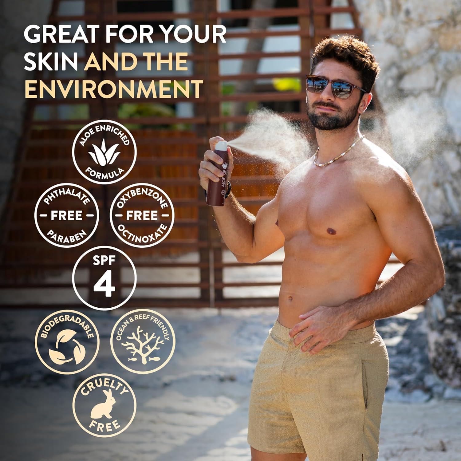 Aceite Bronceador en Spray Aloe Up SPF 4 - 2 Unidades 226g