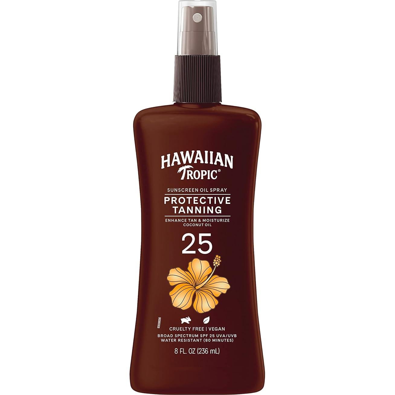 Aceite bronceador en spray Hawaiian Tropic SPF 25 240ml + Manteca corporal 240ml