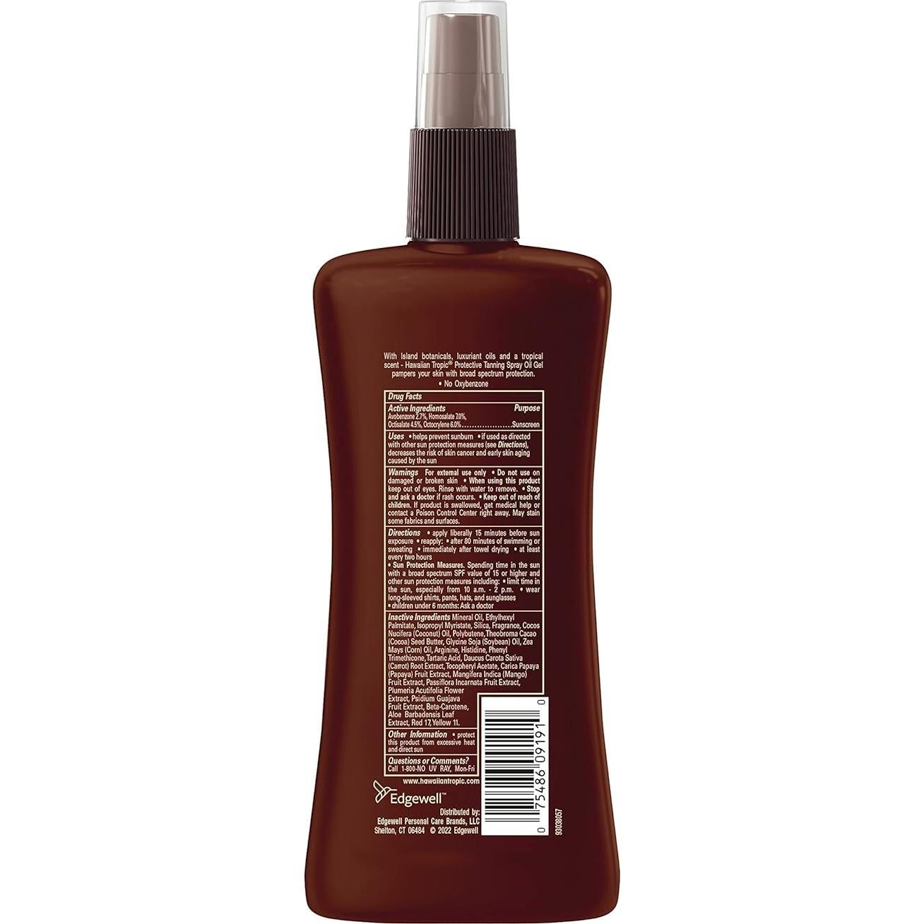 Aceite bronceador en spray Hawaiian Tropic SPF 25 240ml + Manteca corporal 240ml