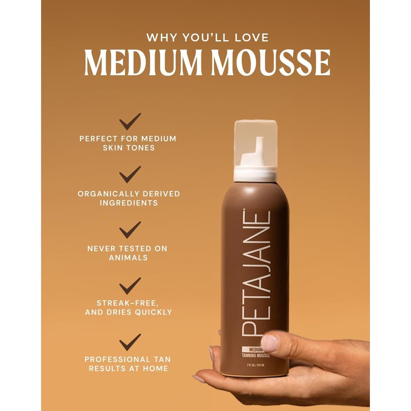 Mousse Bronceadora Peta Jane Tono Medio 414 ml Paquete 2