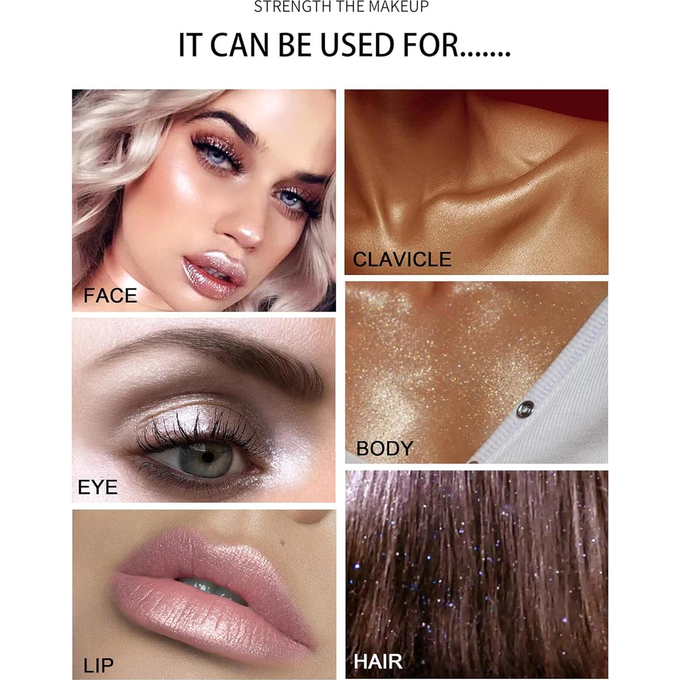 Polvo Iluminador de Maquillaje JISKG 28g Rayo de Luna Blanca