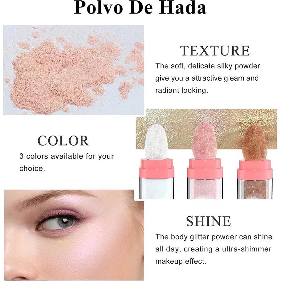 Polvo Iluminador de Maquillaje JISKG 28g Rayo de Luna Blanca