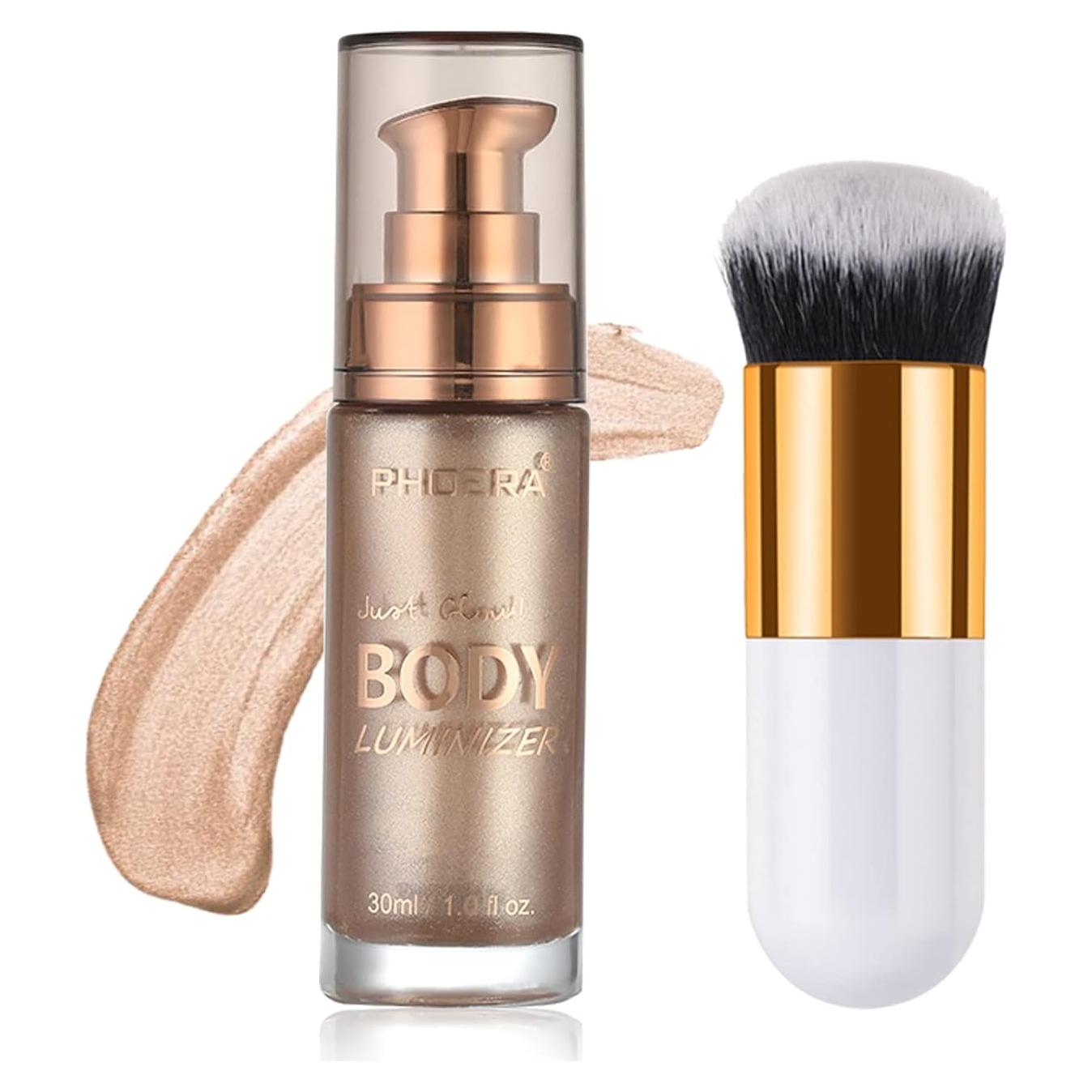 Aceite Brillante Corporal Lezero 29.57ml Rosa Dorado Hidratante