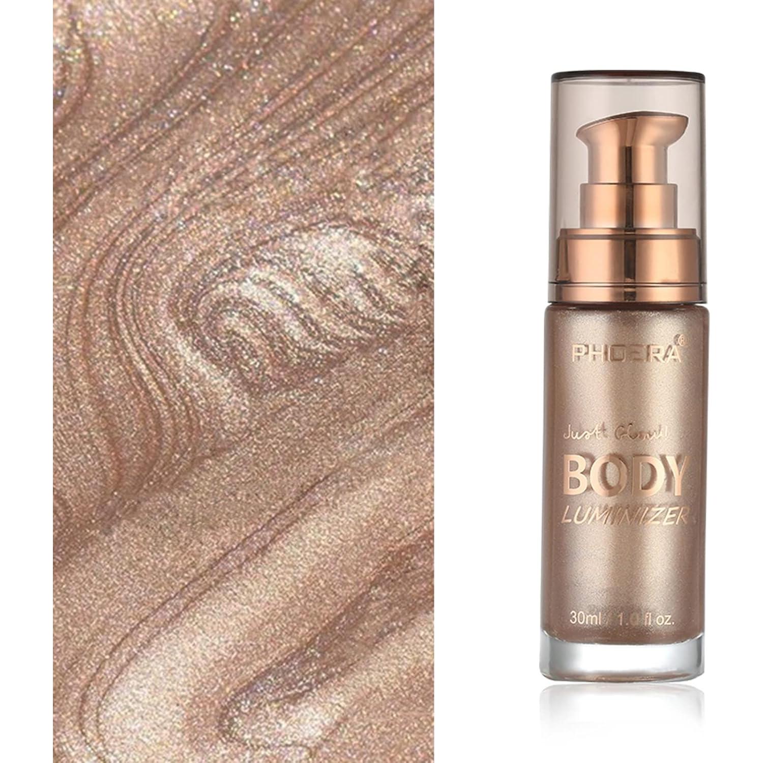 Aceite Brillante Corporal Lezero 29.57ml Rosa Dorado Hidratante