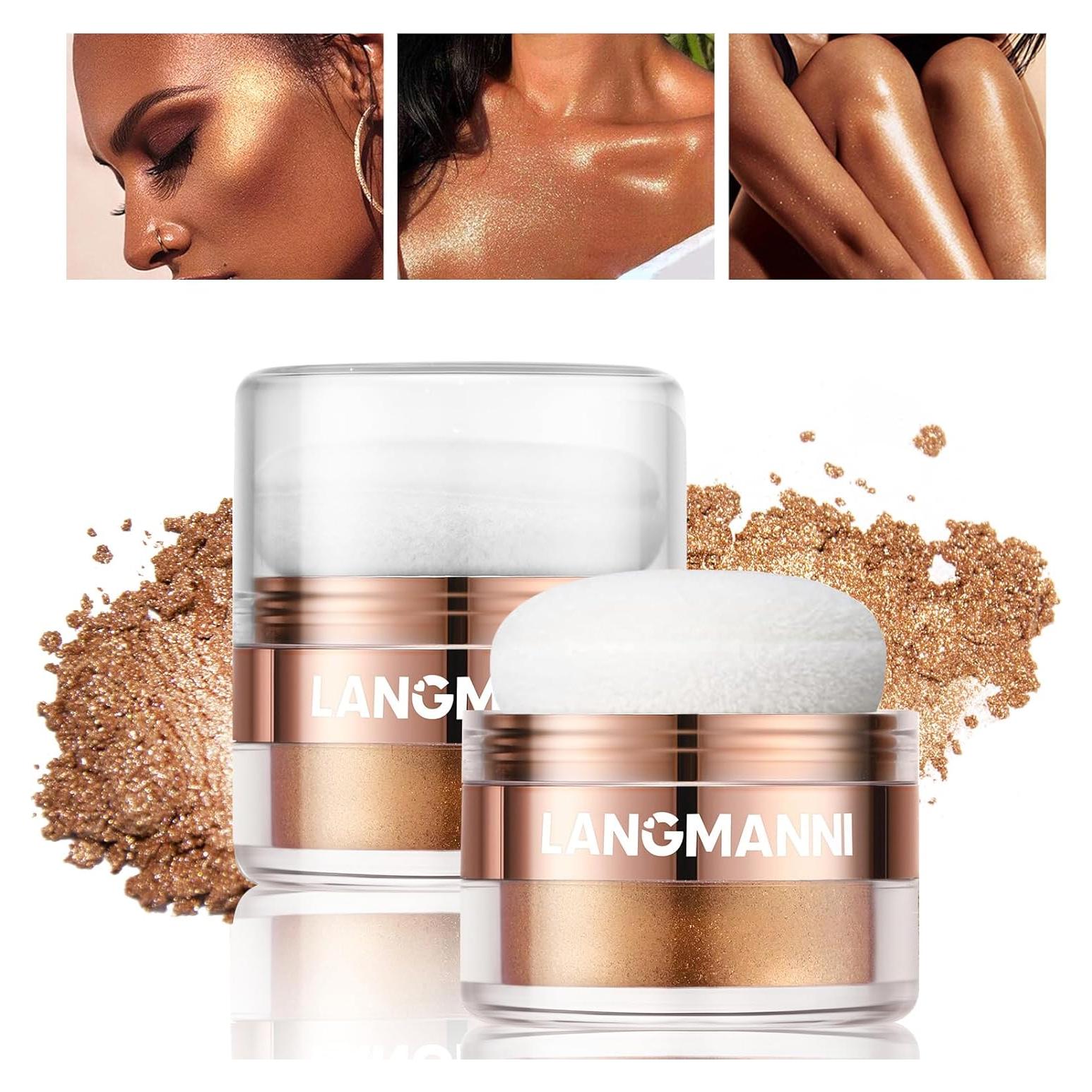 Polvo Iluminador Corporal Hada 31g Marrón Dorado - Brillo Natural