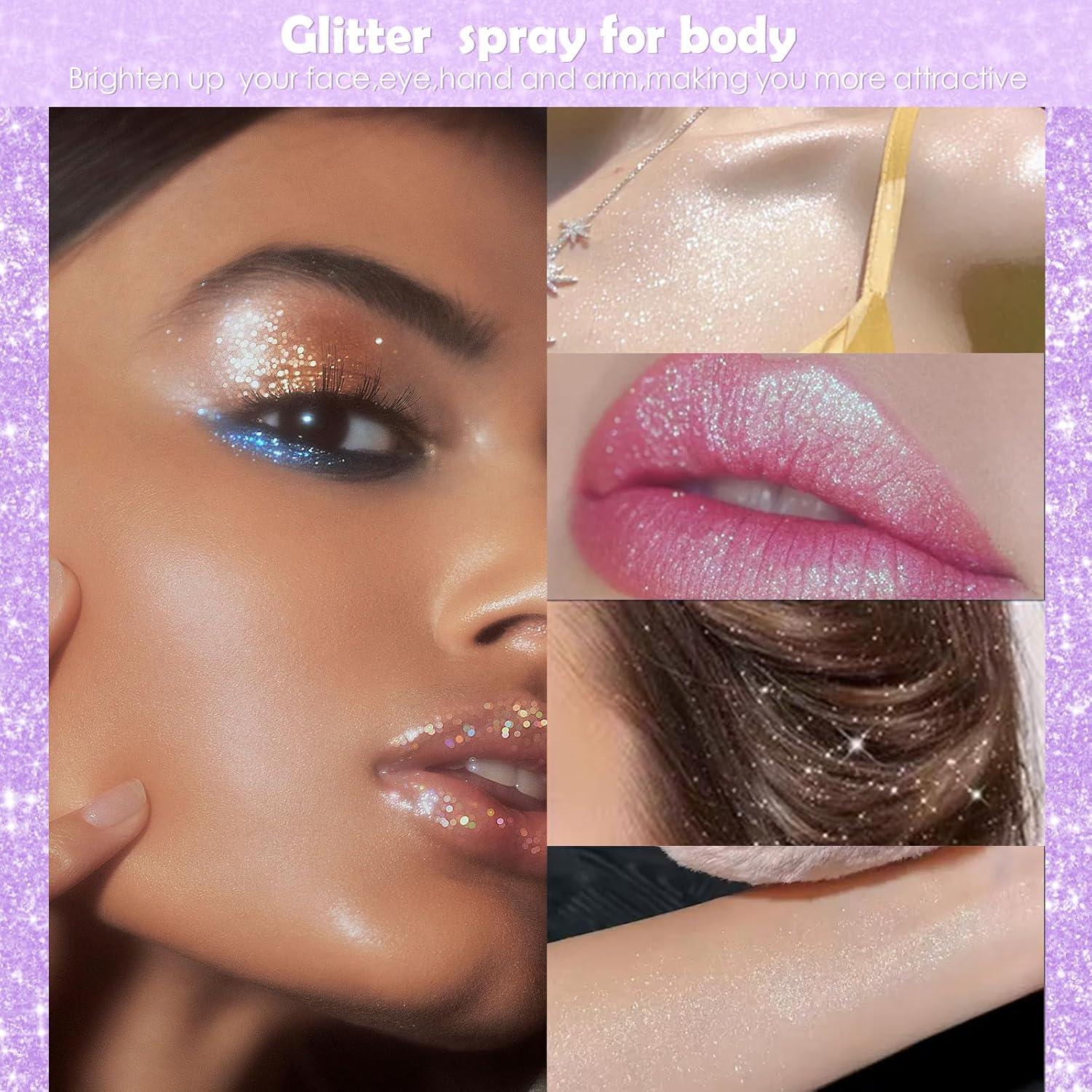 Spray de Brillo Corporal Yosca 30ml Holográfico Arcoíris