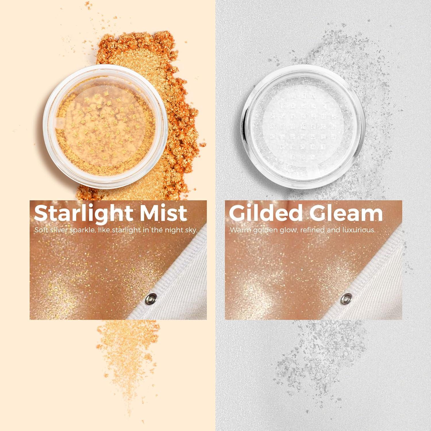 Polvo Iluminador Bepholan Brillo Dorado 68g - Maquillaje Facial y Corporal