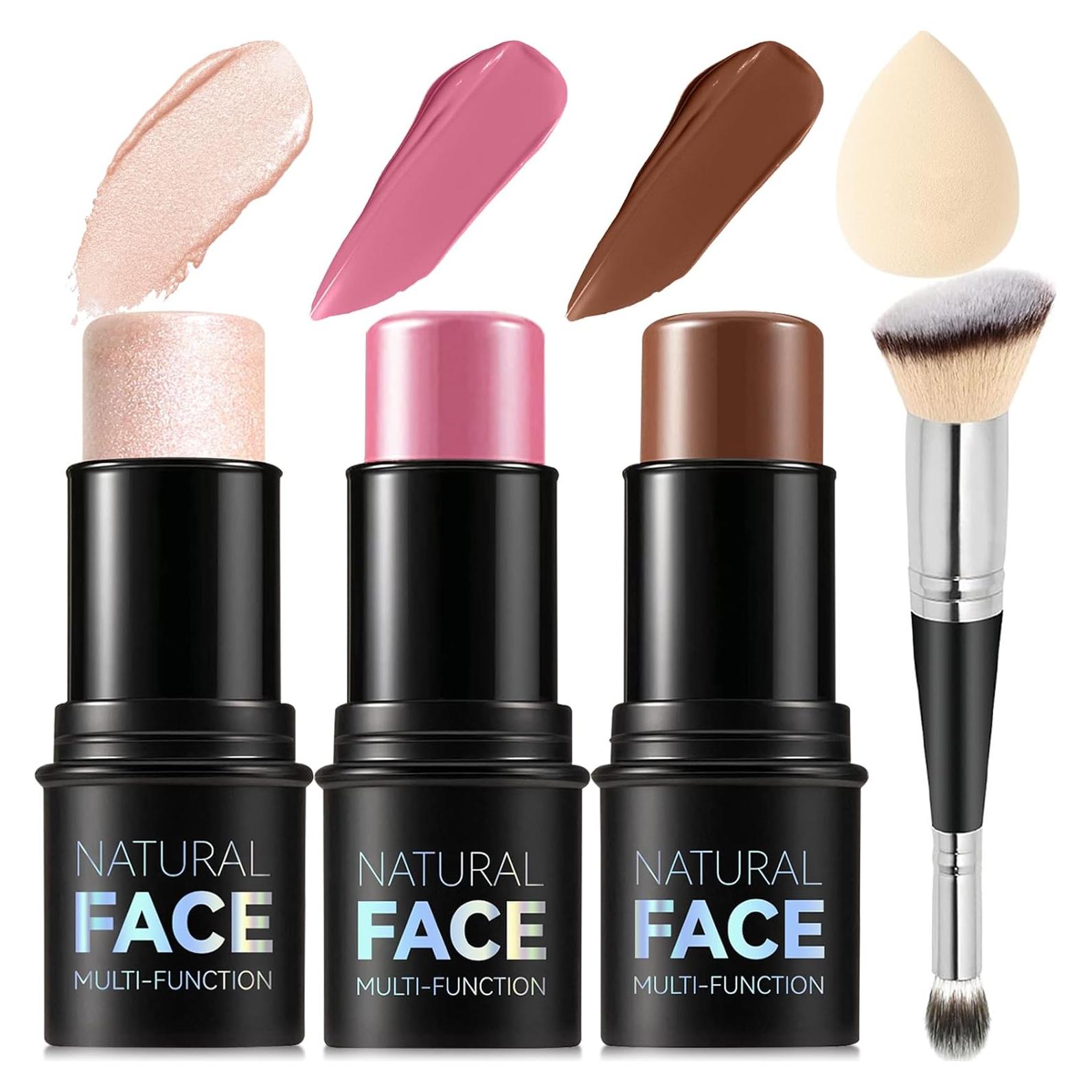 Kit de Maquillaje Stick Contorno Crema LemonSac 3 Piezas