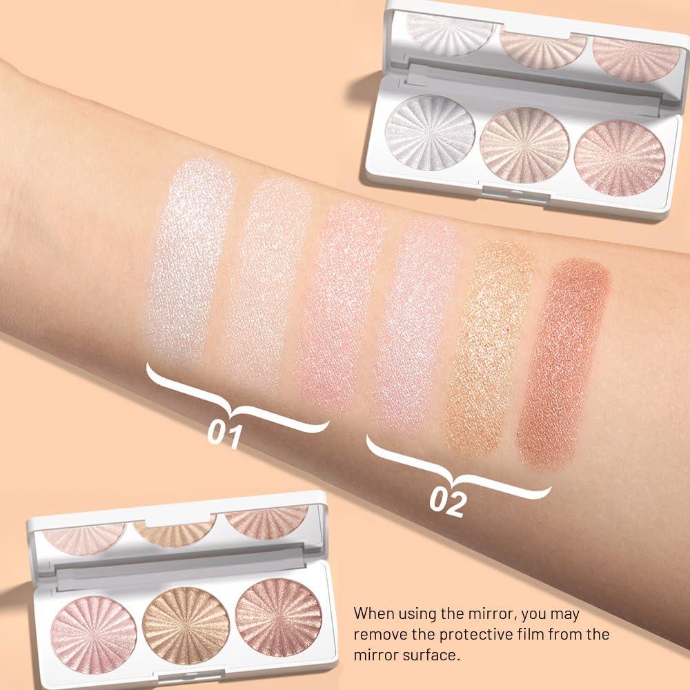 Paleta de Iluminador Brillante DIARIO DE AMY - Trío Radiancia