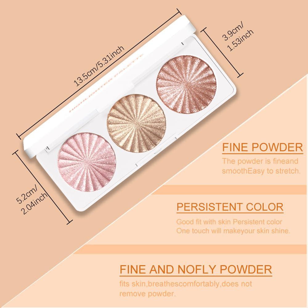 Paleta de Iluminador Brillante DIARIO DE AMY - Trío Radiancia