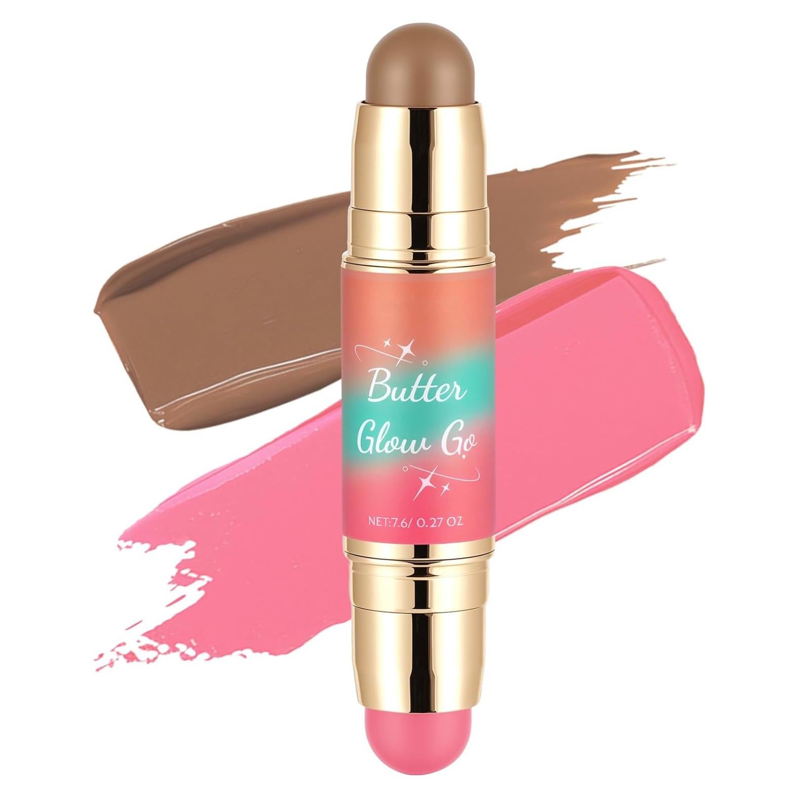 Paleta de Rubor y Bronceador SPRINGSKY 2 en 1 Cremosa Rosa Bronceado