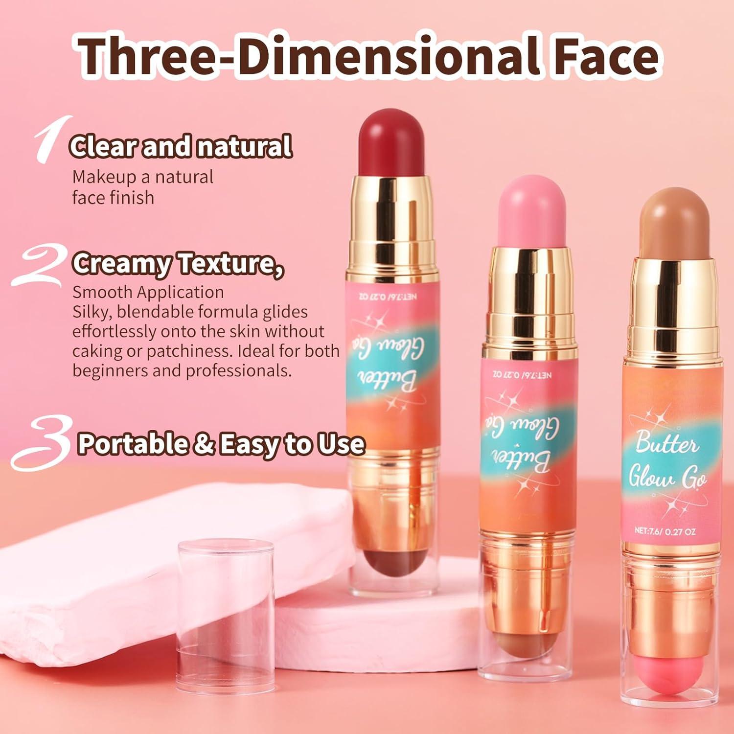 Paleta de Rubor y Bronceador SPRINGSKY 2 en 1 Cremosa Rosa Bronceado