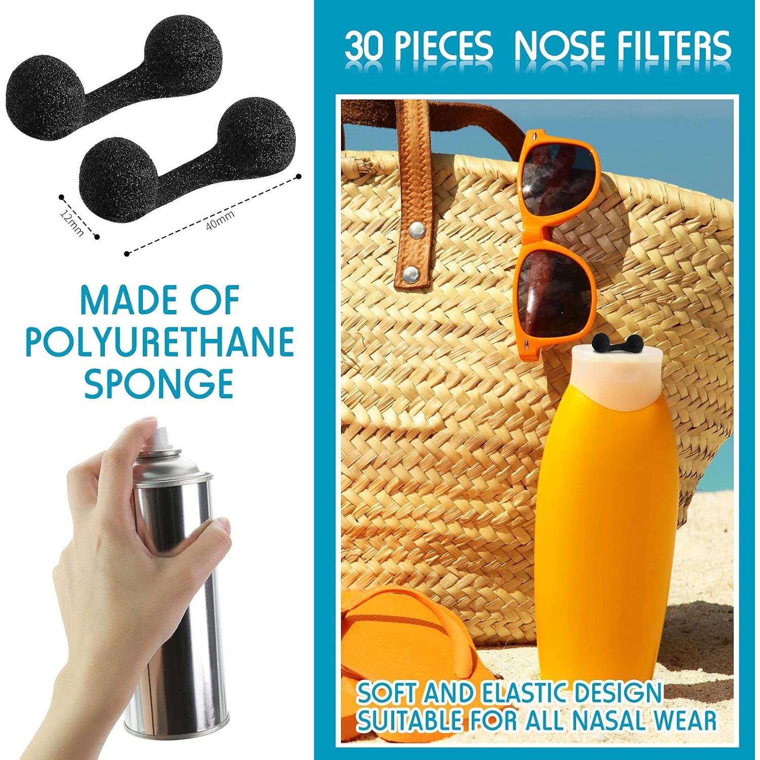 30 Filtros Nasales Desechables Nuanchu para Spray Bronceado