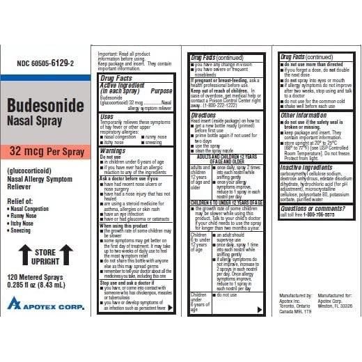 Spray Nasal Budesonida 32 mcg Apotex - Alivio Alergias