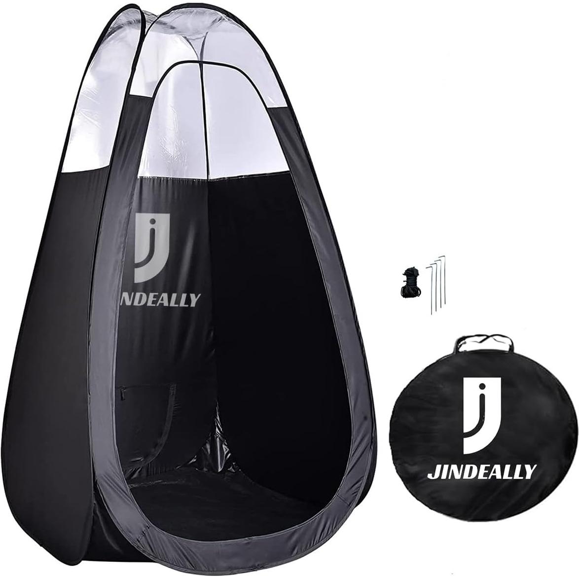 Tienda de bronceado en spray JINDEALLY pop-up negra 124.5x124.5x199.4cm