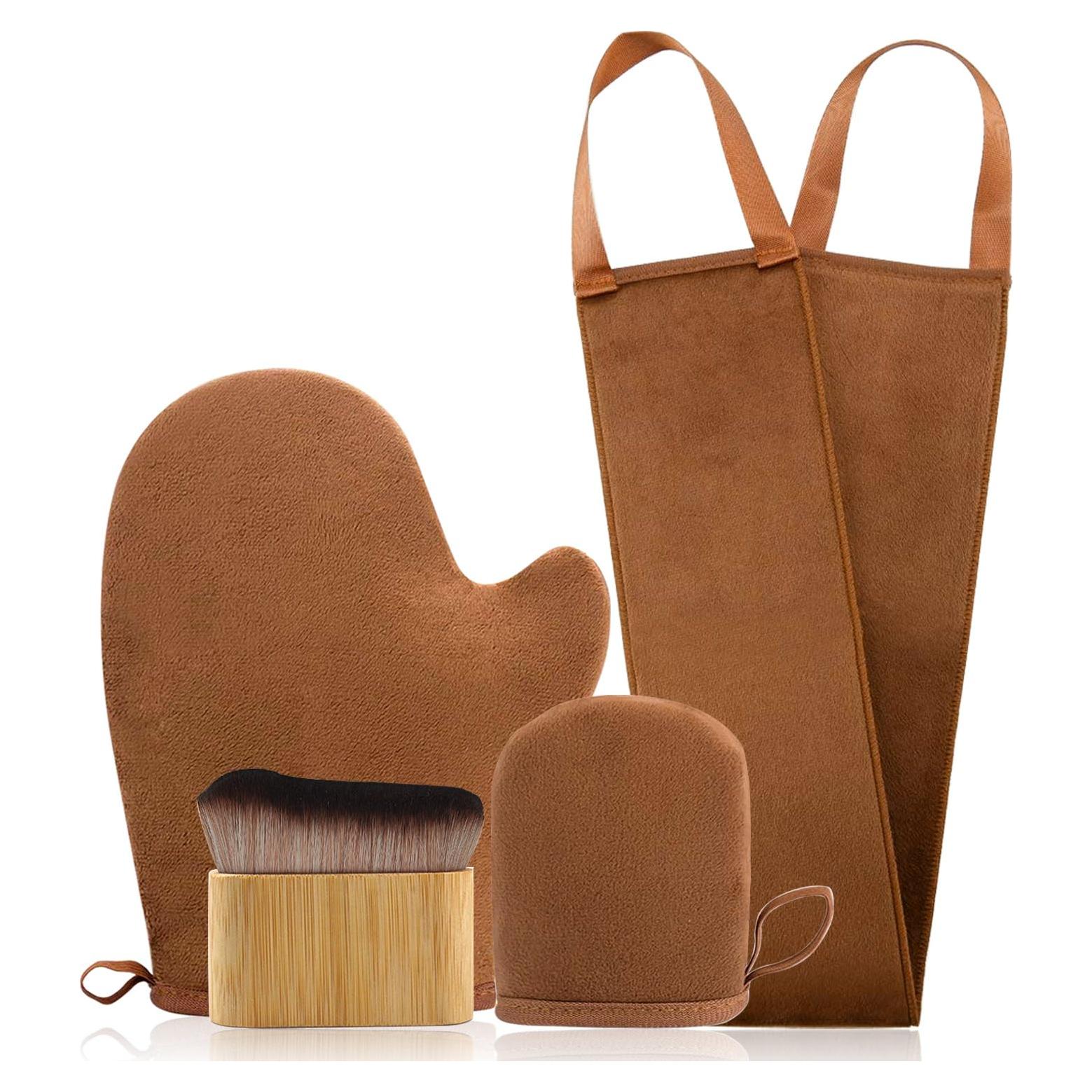 Kit de Bronceado Autonómico FUNAN 4 en 1 con Guante y Brocha