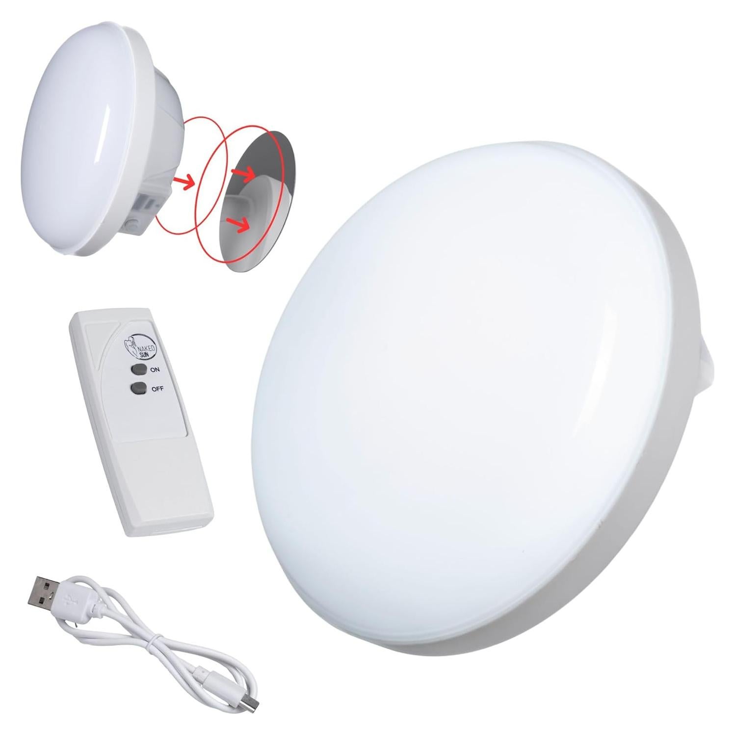 Luz LED Recargable para Carpa de Bronceado Naked Sun