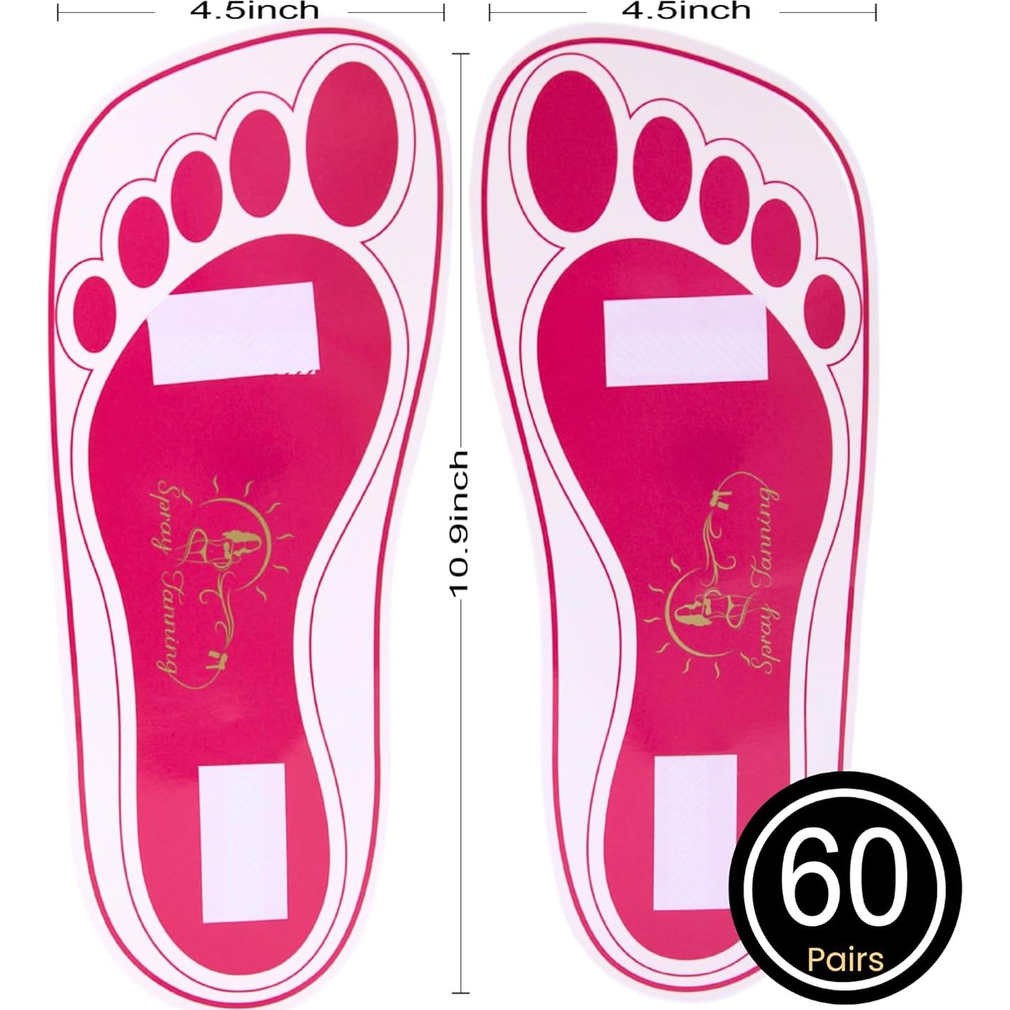 60 Pares Almohadillas Desechables Bronceado HeeStar Rosa 27.7cm