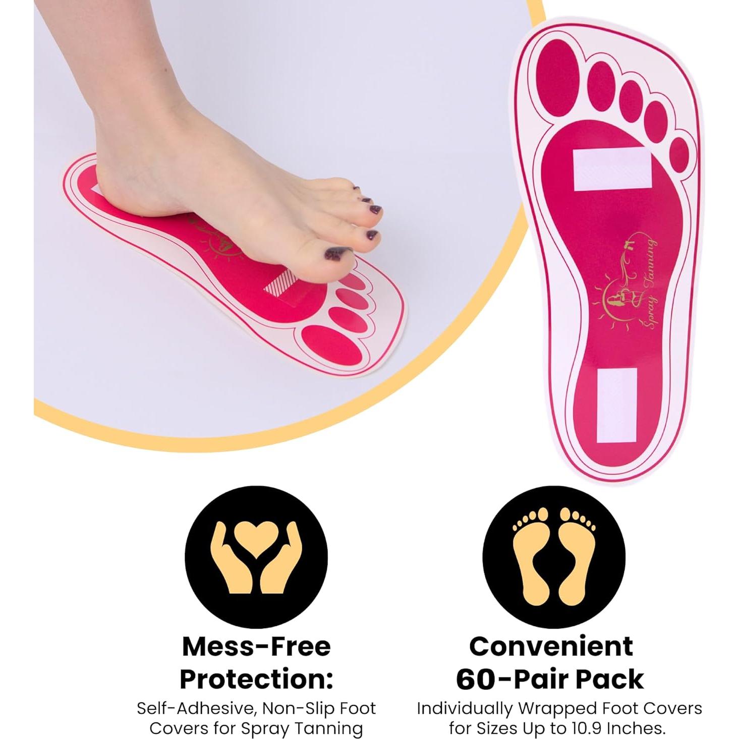 60 Pares Almohadillas Desechables Bronceado HeeStar Rosa 27.7cm