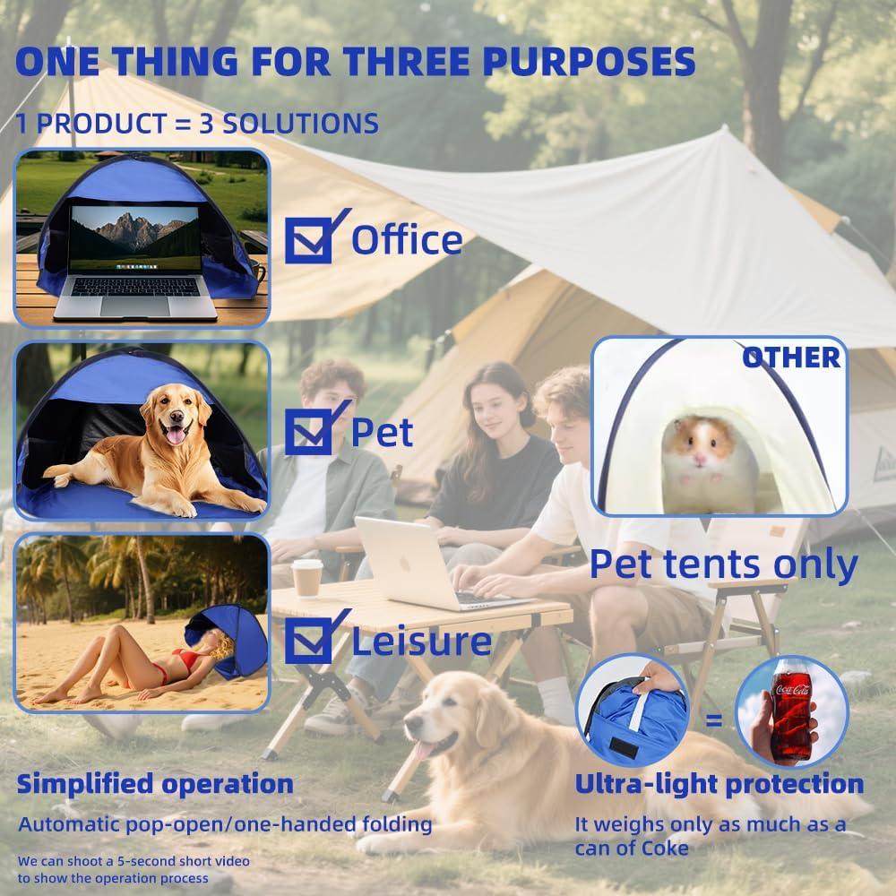 Tienda de Playa para Mascotas FACIOWN Azul 70x50x45 cm