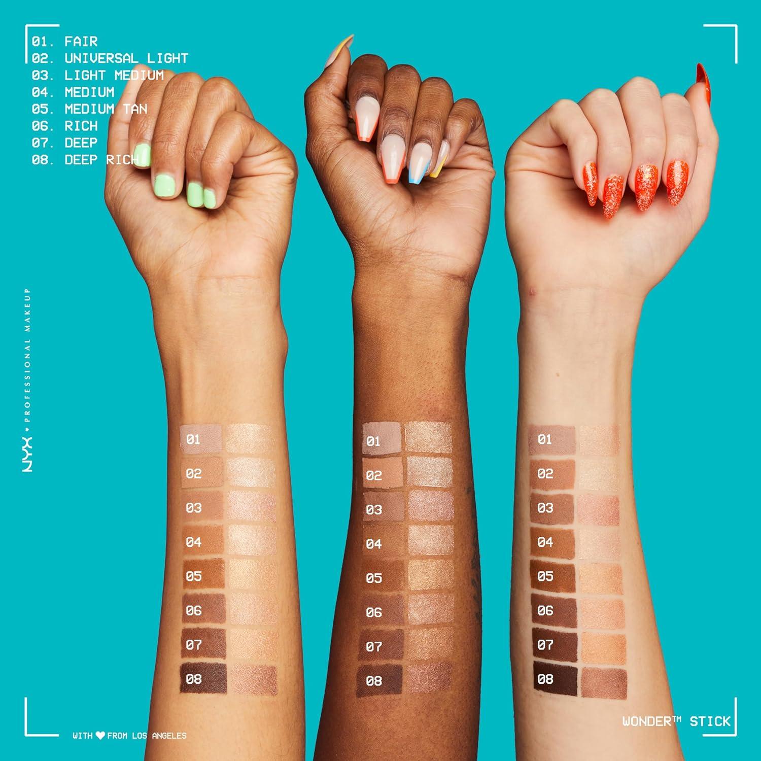 Stick de Contorno Facial NYX Wonder Stick Claro Medio 20g