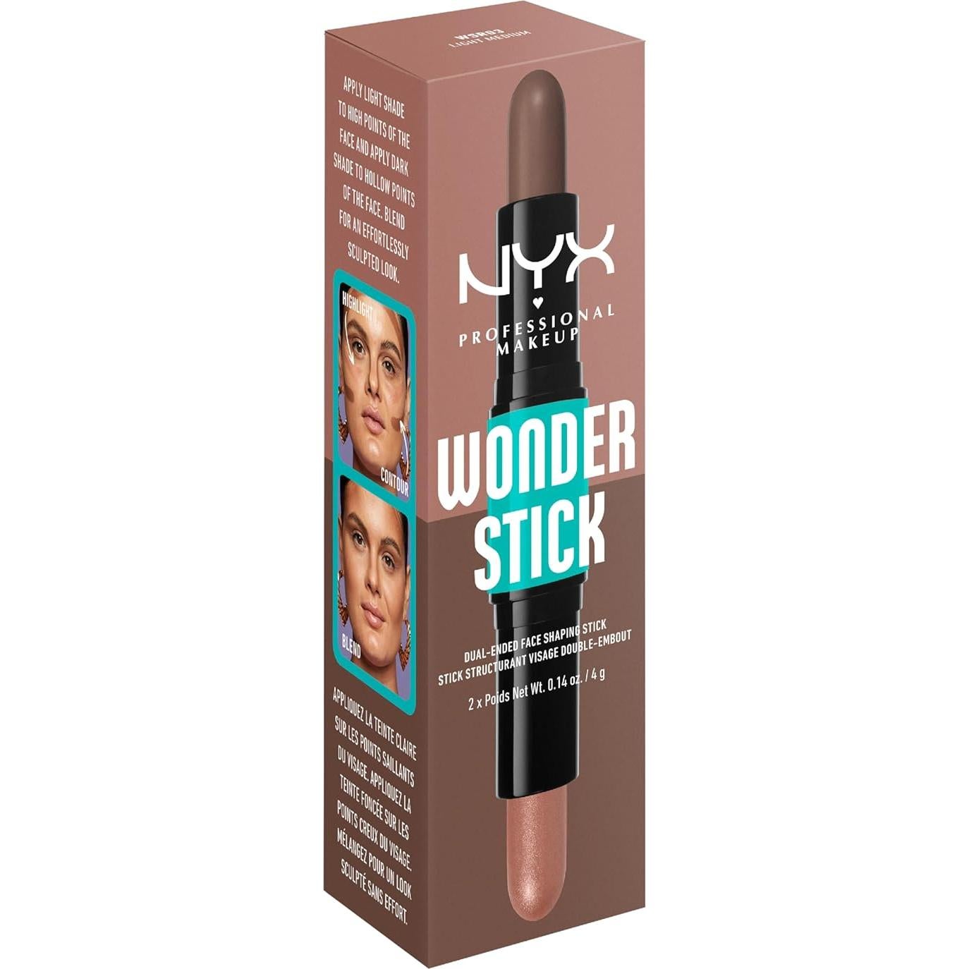 Stick de Contorno Facial NYX Wonder Stick Claro Medio 20g