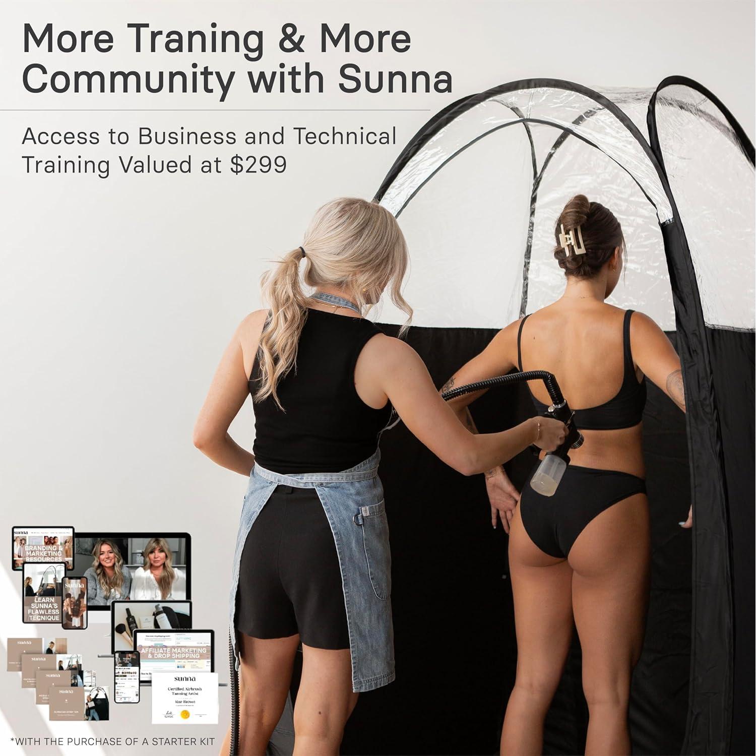 Kit Pro de Spray Tan SunnaTan - Pistola HVLP y 3 Soluciones