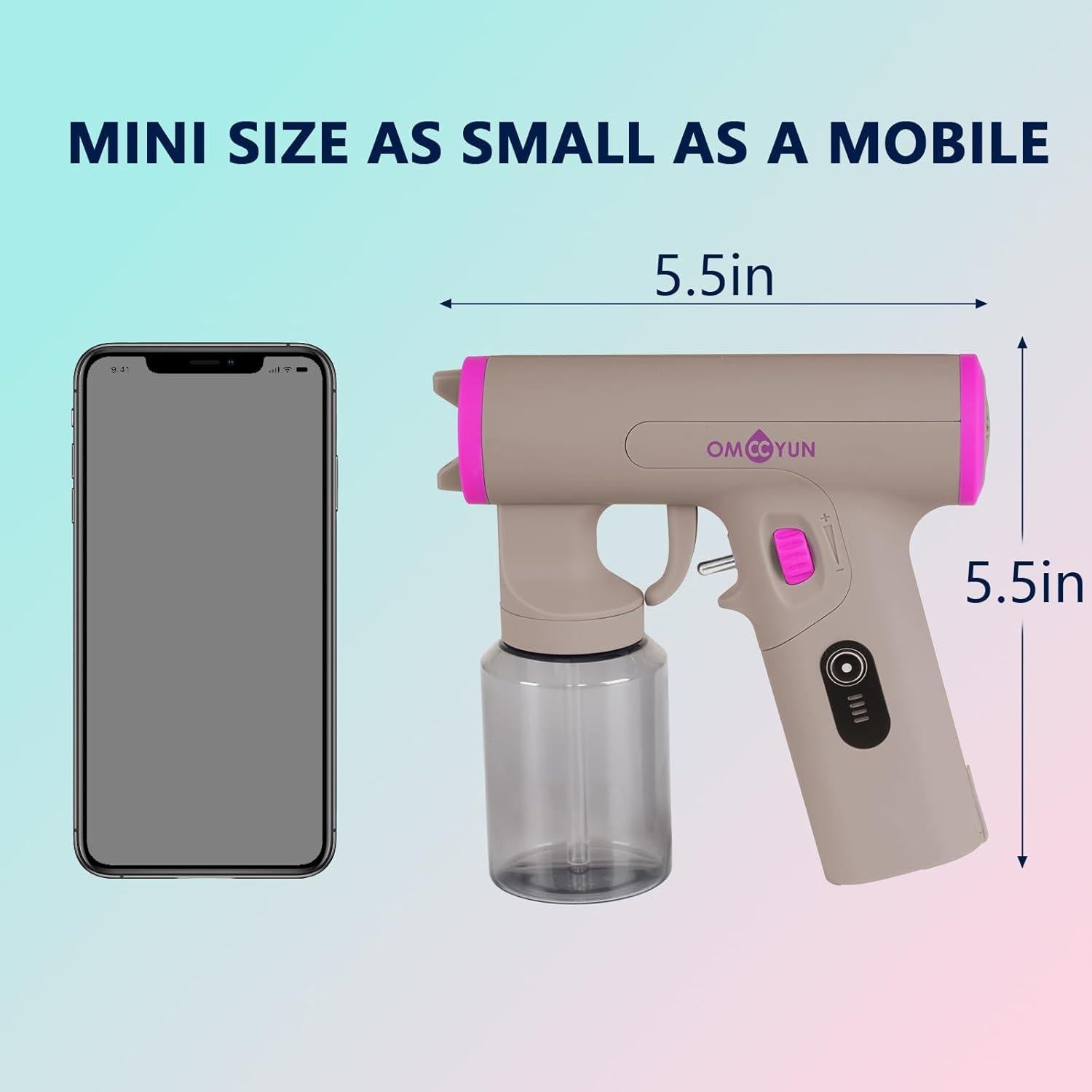 Máquina de bronceado en spray inalámbrica OMCCYUN 14x14 cm