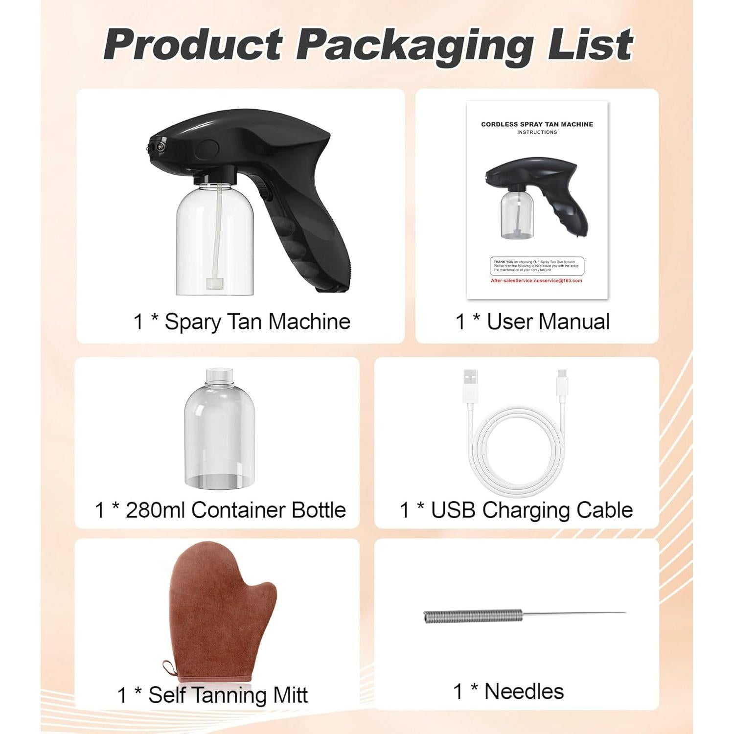 Máquina de Bronceado en Spray Rupuqira Portátil 280ml