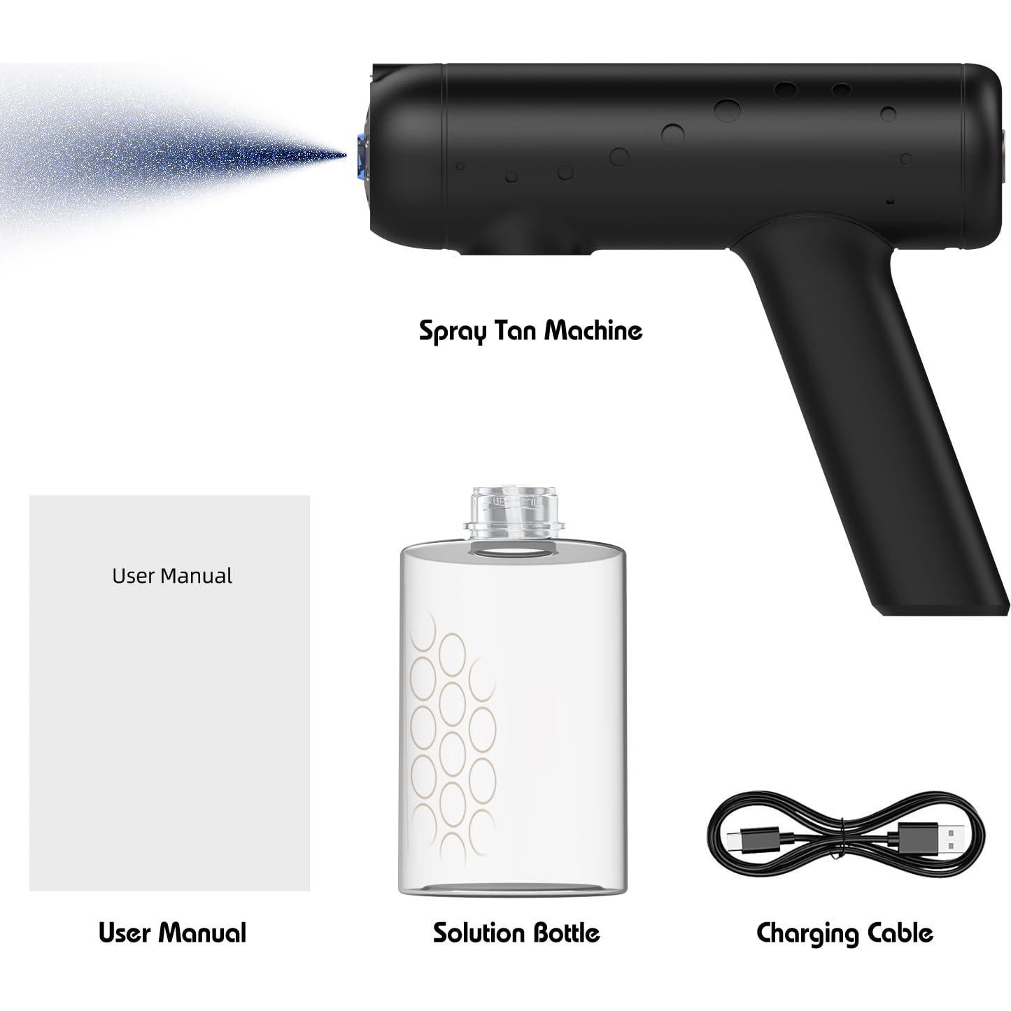 Máquina de Bronceado en Spray Inalámbrica KWAY 300ml Negro