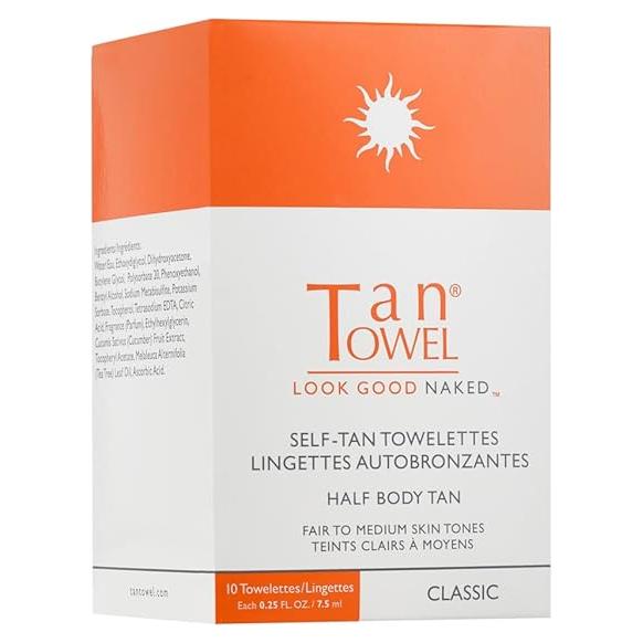 Toallitas de bronceado autoadhesivas Tan Towel Clásico 10 unidades