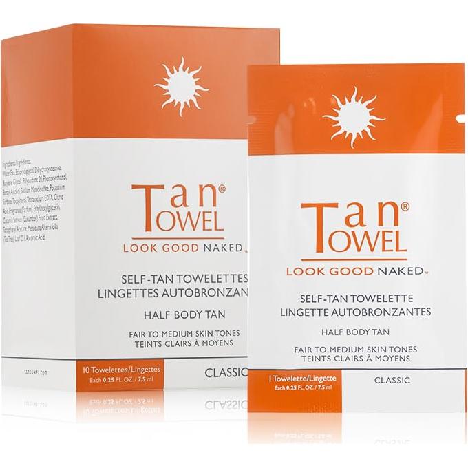 Toallitas de bronceado autoadhesivas Tan Towel Clásico 10 unidades