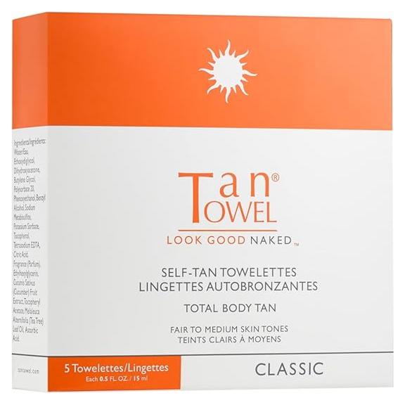 Toalla Bronceadora Clásica 5 Paquetes 15 ml Cada Una