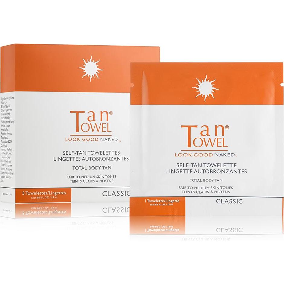Toalla Bronceadora Clásica 5 Paquetes 15 ml Cada Una