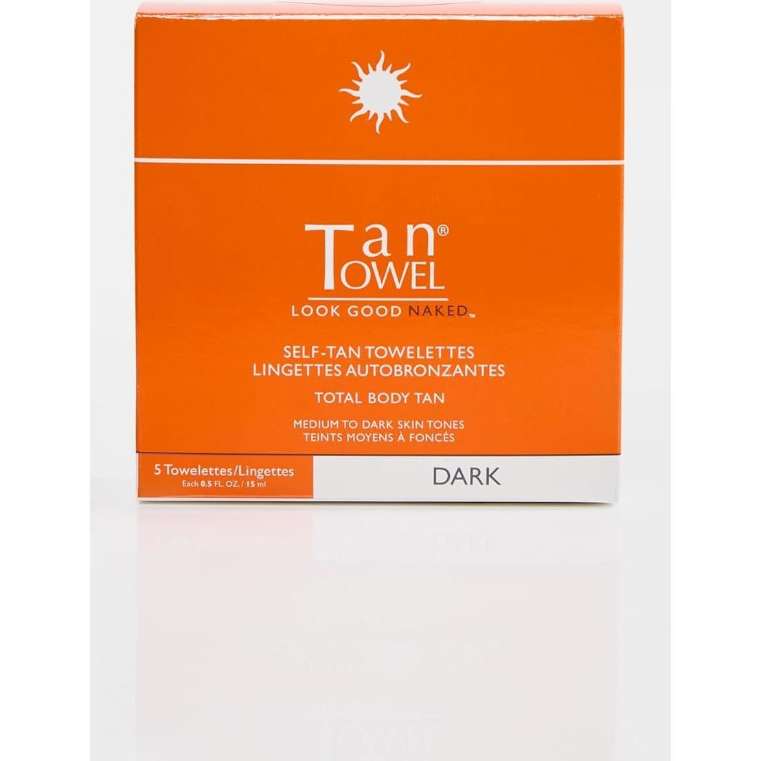 Toallitas bronceadoras TanTowel - Paquete de 5, Oscuro, 113g