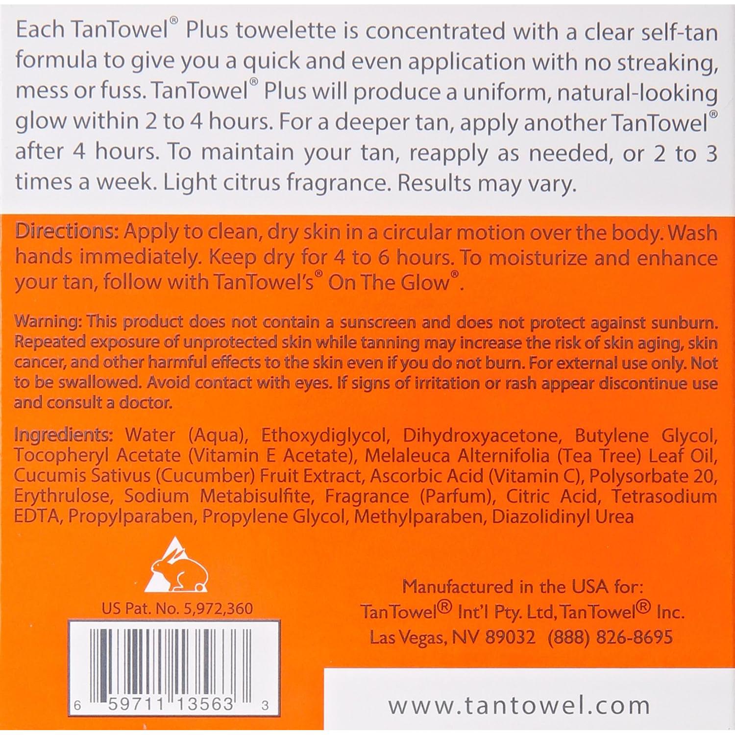 Toallitas bronceadoras Tan Towel Plus - 5 unidades