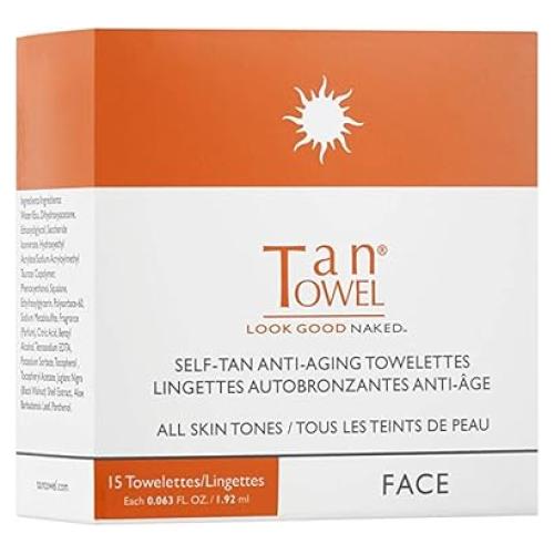 Toallitas de bronceado facial TanTowel - 15 unidades