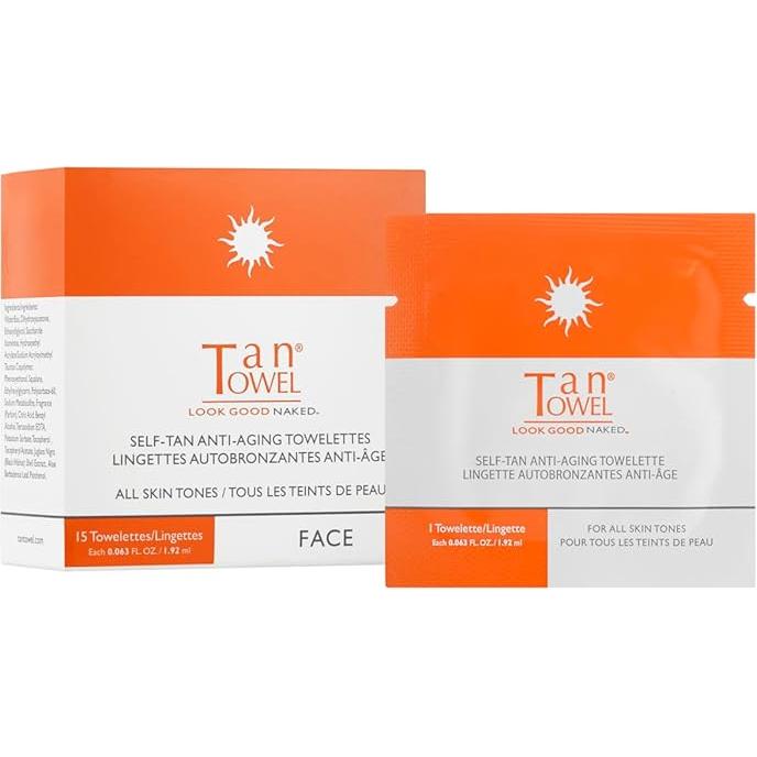 Toallitas de bronceado facial TanTowel - 15 unidades