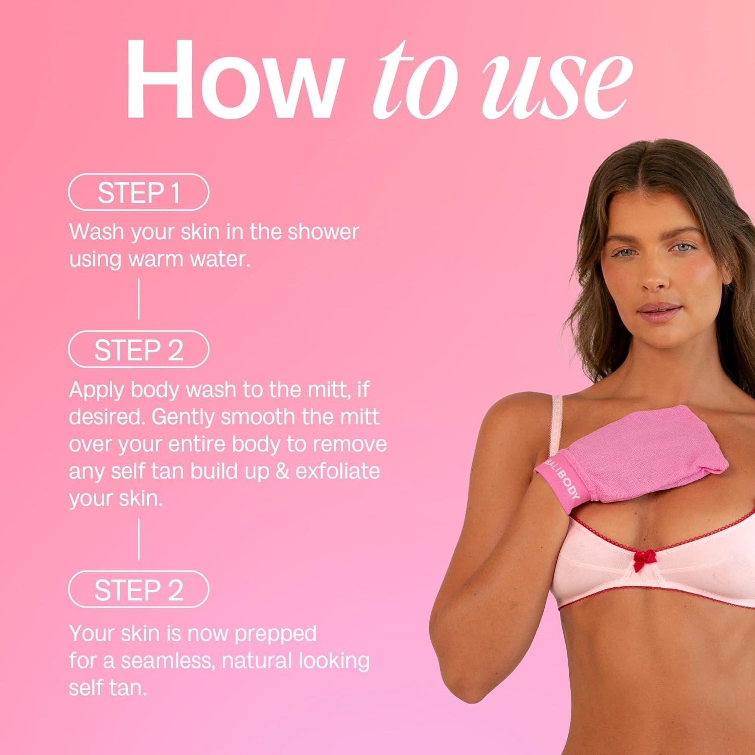 Mitón Exfoliante Rosa Bali Body | Removedor de Bronceado Reutilizable