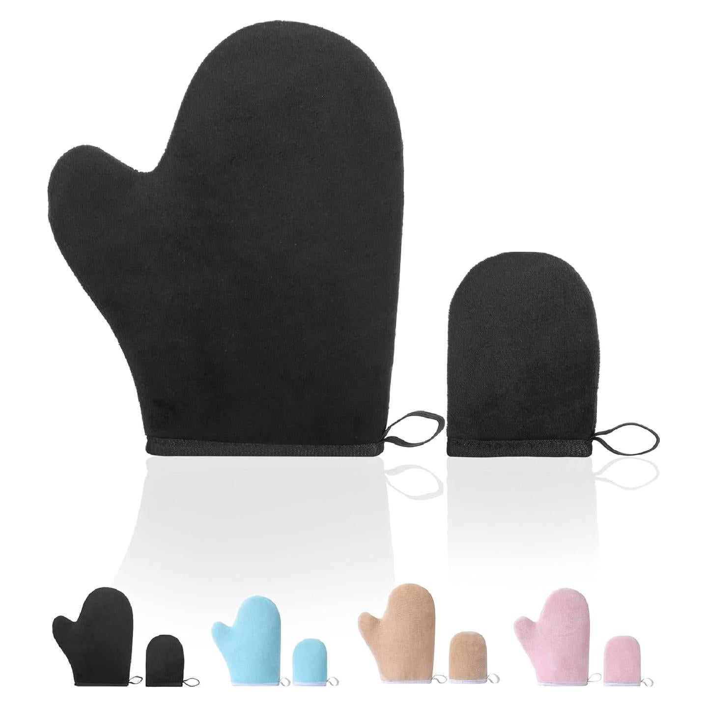 Mitón de bronceado Slick con aplicador facial - Negro