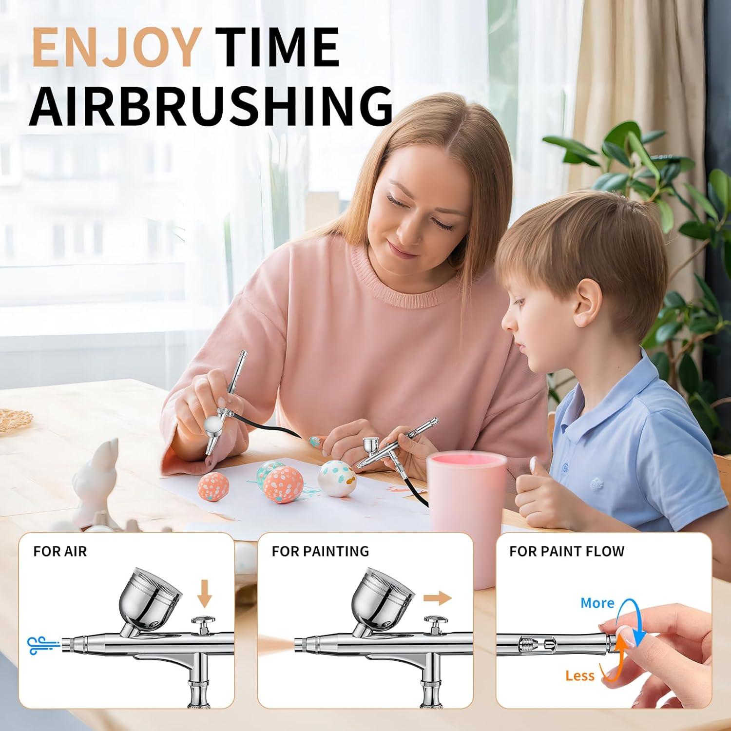 Kit de Aerógrafo RDSWA con Compresor 12 Velocidades 51psi