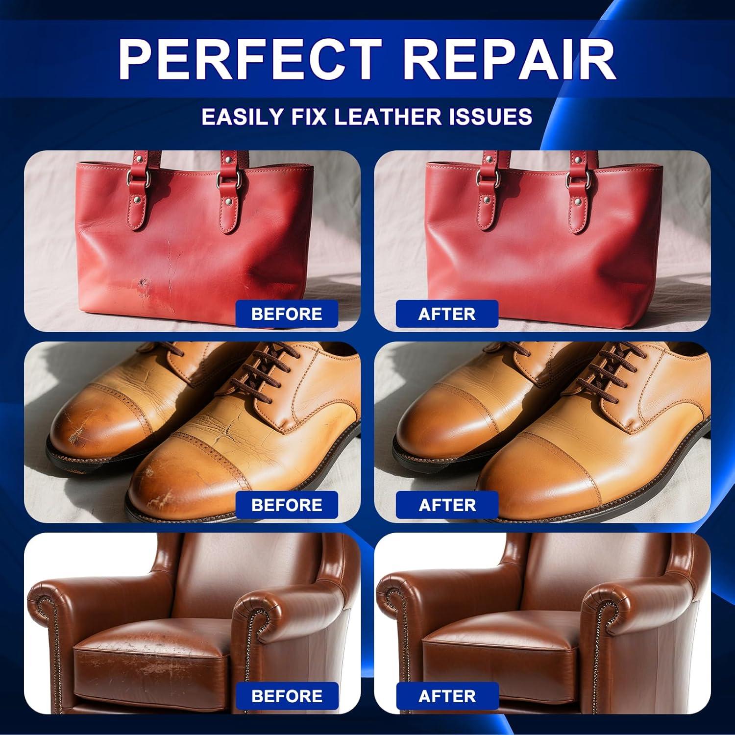 Kit de Reparación de Cuero TOMBARINGR - 10 Colores, 280g